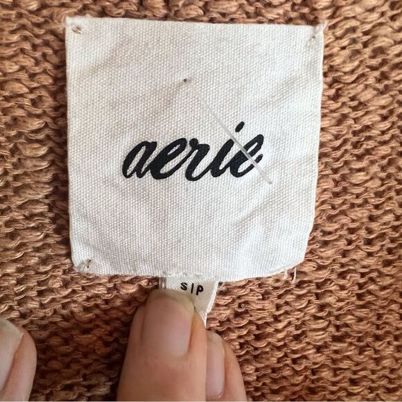 Aerie Oversized Womens Inside Out Scoop Neck Sweater Size Small Cotton Casual‎ - Picture 8 of 8